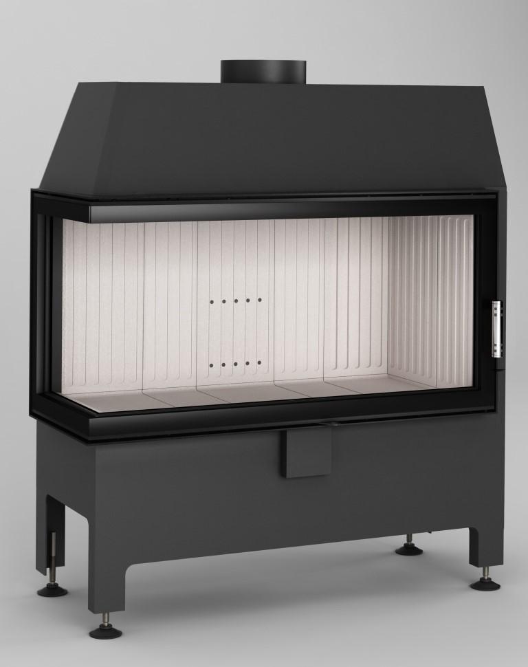 Zestaw kominek powietrzny stalowy KRATKI LUCY Prawy BLACK 14 kW Ø 200 z akcesoriami Heatro 81L 1 - Zestaw kominek powietrzny stalowy KRATKI LUCY Prawy BLACK 14 kW Ø 200 z akcesoriami